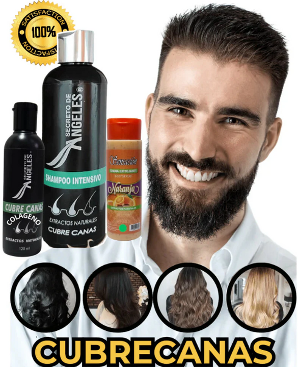 SHAMPOO VITACANAS™ COMBO 3 EN 1 – CUBRE CANAS, HIDRATA Y EXFOLIA + 2 REGALOS GRATIS