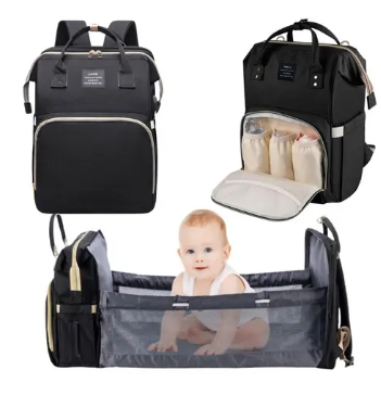 🎒👶 Pañalera Multifuncional 3 en 1 – Mochila, Cuna y Cambiador en un Solo Bolso