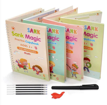 Cuaderno Mágico Montessori - Kit de 4 Libros Reutilizables