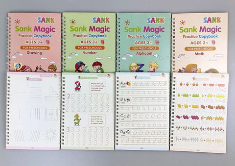 Cuaderno Mágico Montessori - Kit de 4 Libros Reutilizables