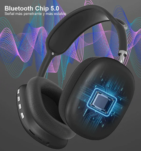 AirPhone P9 Max - Auriculares Bluetooth Inalámbricos con Sonido HD y Cancelación de Ruido