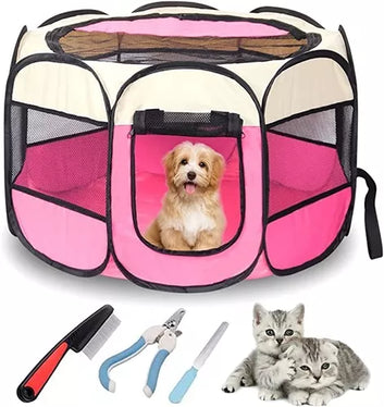 Corral Portátil para Mascotas - Diseño Compacto, Color Sorpresa e Increíble Confort