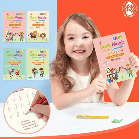 Cuaderno Mágico Montessori - Kit de 4 Libros Reutilizables