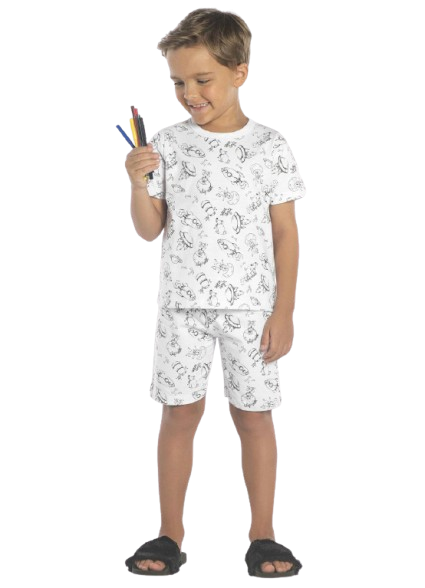 Pintupijama Niño - ¡Colorea, Crea y Usa Tu Propio Estilo! (Shorts)