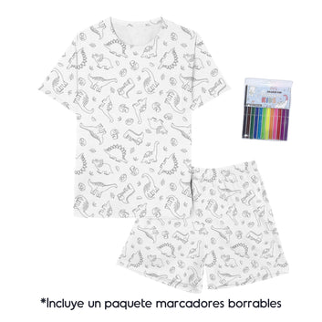 Pintupijama Niño - ¡Colorea, Crea y Usa Tu Propio Estilo! (Shorts)